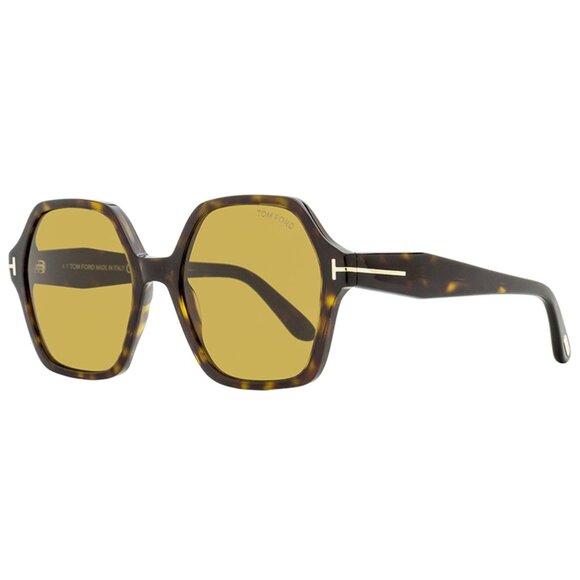 NEW FT1032/S 52E TOM FORD ROMY TF1032 52E WOMEN BROWN GEOMETRIC SUNGLASSES